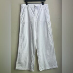 American Eagle Outfitters White Cargo Jeans Modern Style